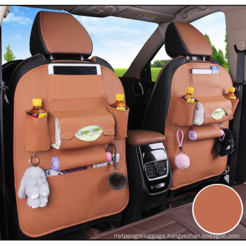 Direct Factory Leather Multifunctional Back Organizer Hanging Bag Seat Storage Car Bag